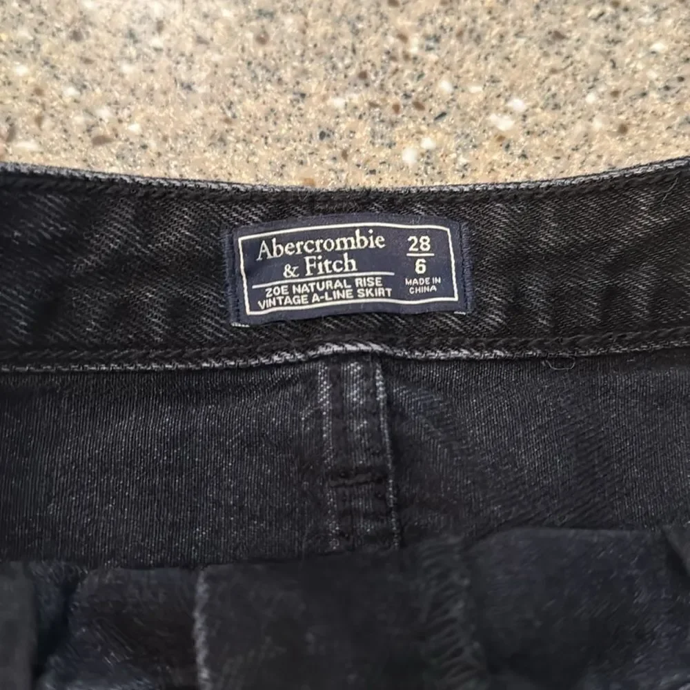 ABERCROMBIE Zoe Natural Rise Vintage A-Line Full Zip Skirt